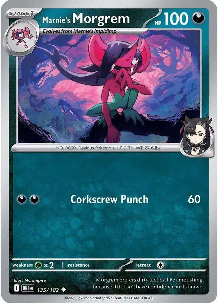 Pokemon Trading Card Game Destined Rivals Uncommon Marnie's Morgrem #135