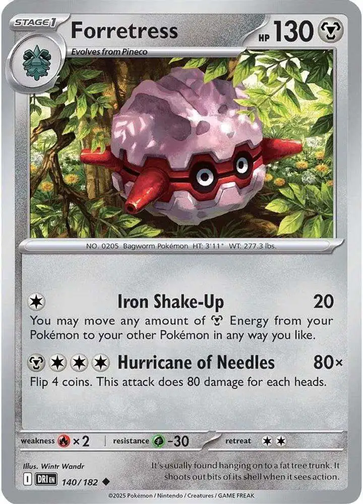 Pokemon Trading Card Game Destined Rivals Uncommon Forretress #140