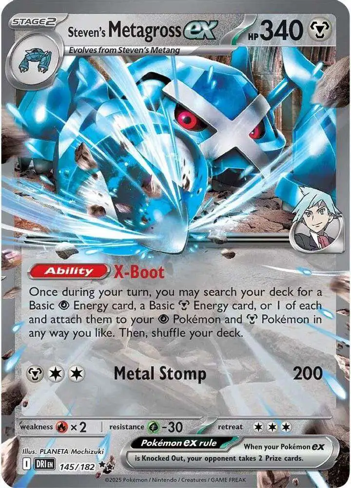 Pokemon Trading Card Game Destined Rivals Double Rare Steven's Metagross ex #145