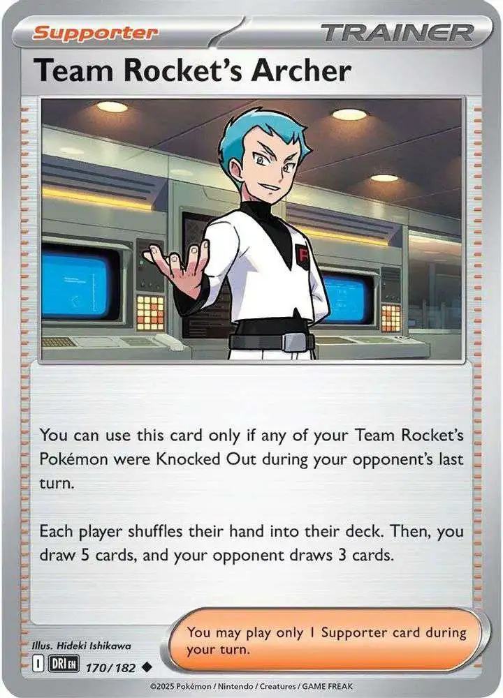 Pokemon Trading Card Game Destined Rivals Uncommon Team Rocket's Archer #170