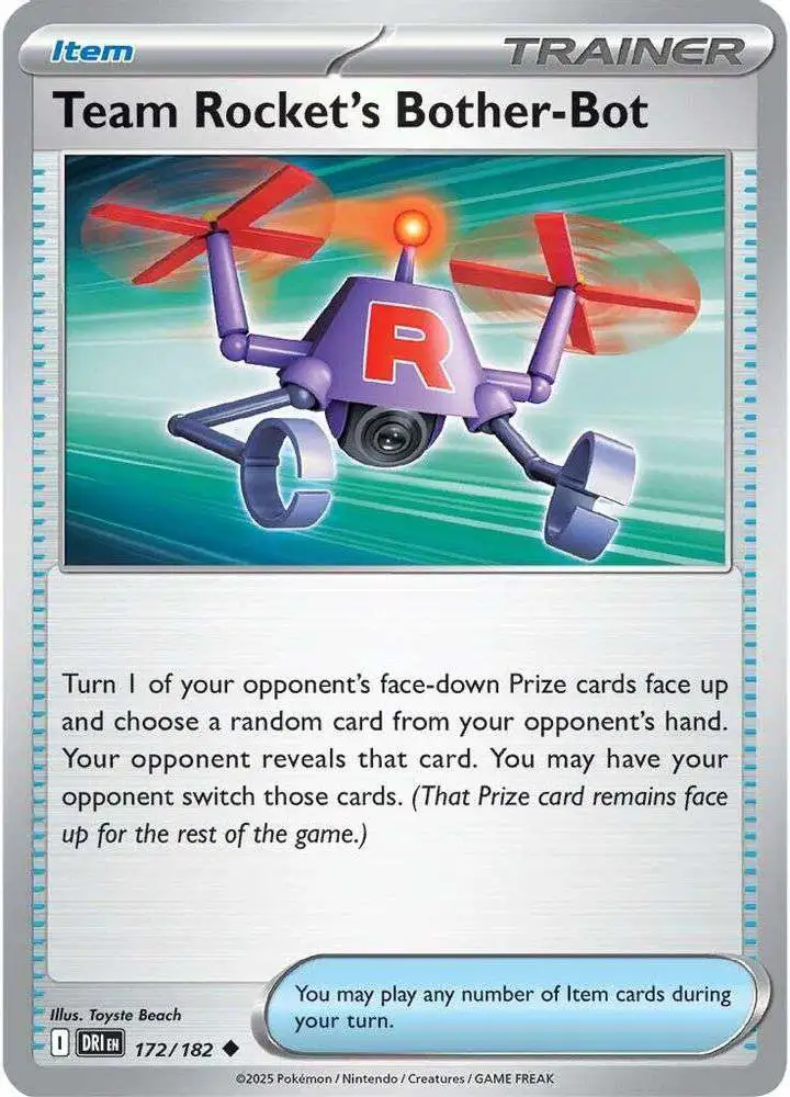Pokemon Trading Card Game Destined Rivals Uncommon Team Rocket's Bother-Bot #172