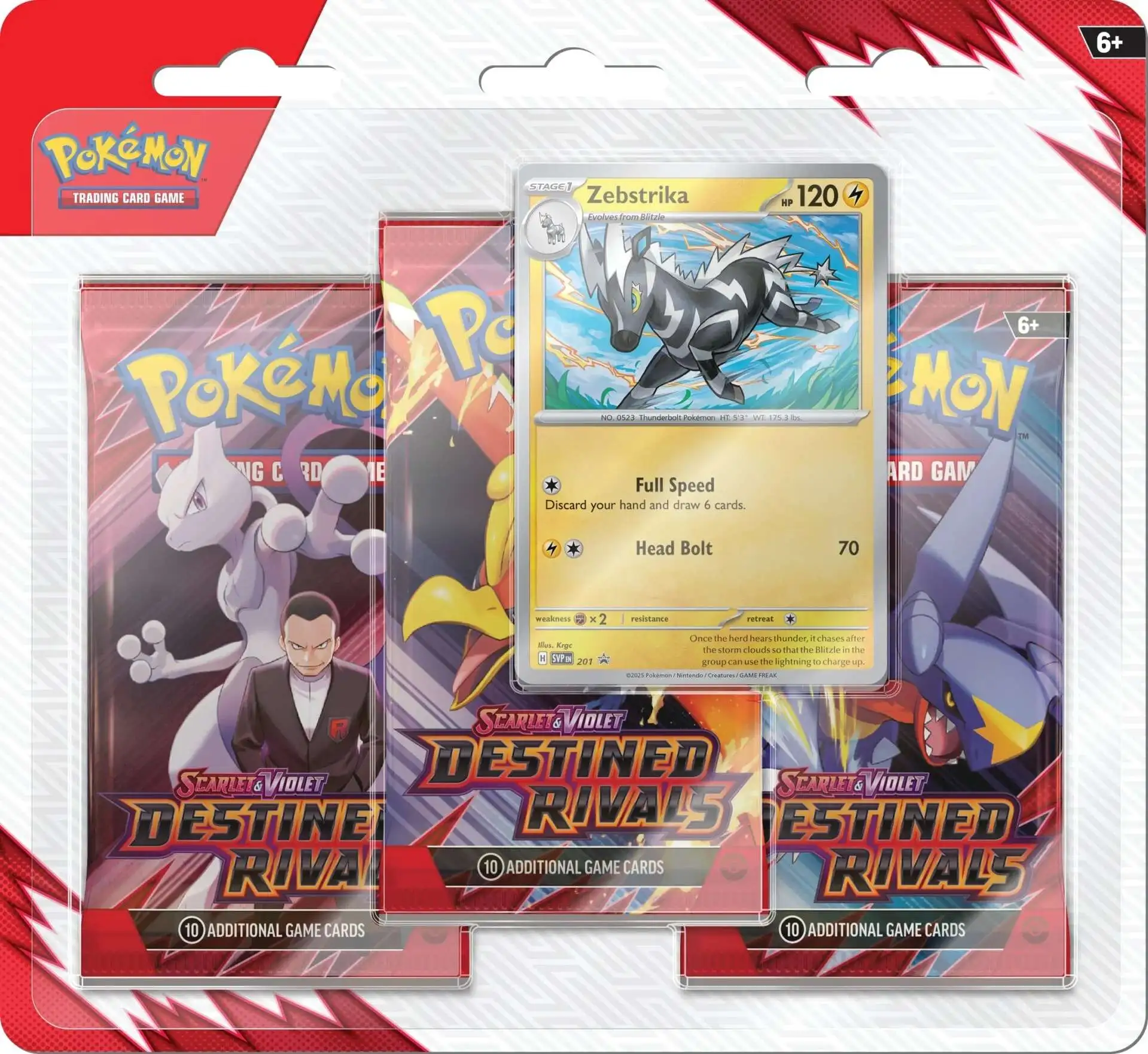 Pokemon Scarlet Violet Destined Rivals Zebstrika 3-Booster