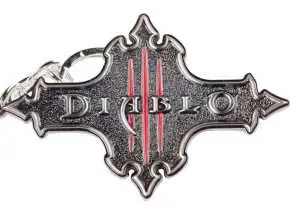 Diablo III Logo Metal Keychain