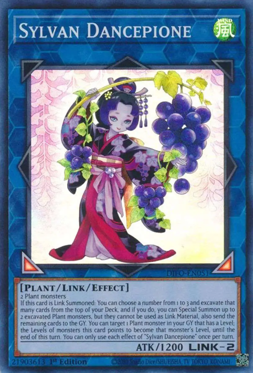 YuGiOh Trading Card Game Dimension Force Super Rare Sylvan Dancepione DIFO-EN051