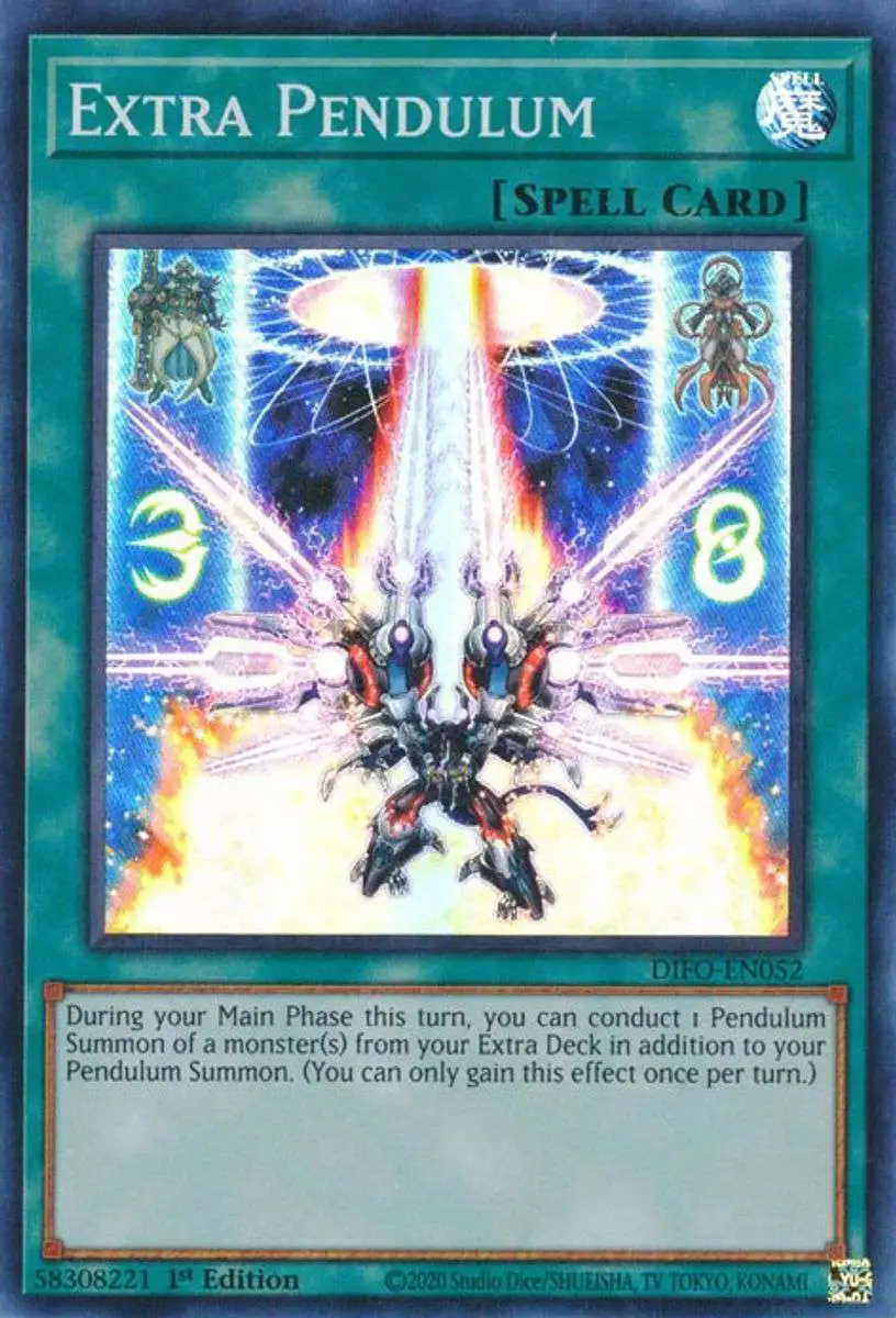 YuGiOh Trading Card Game Dimension Force Super Rare Extra Pendulum DIFO-EN052