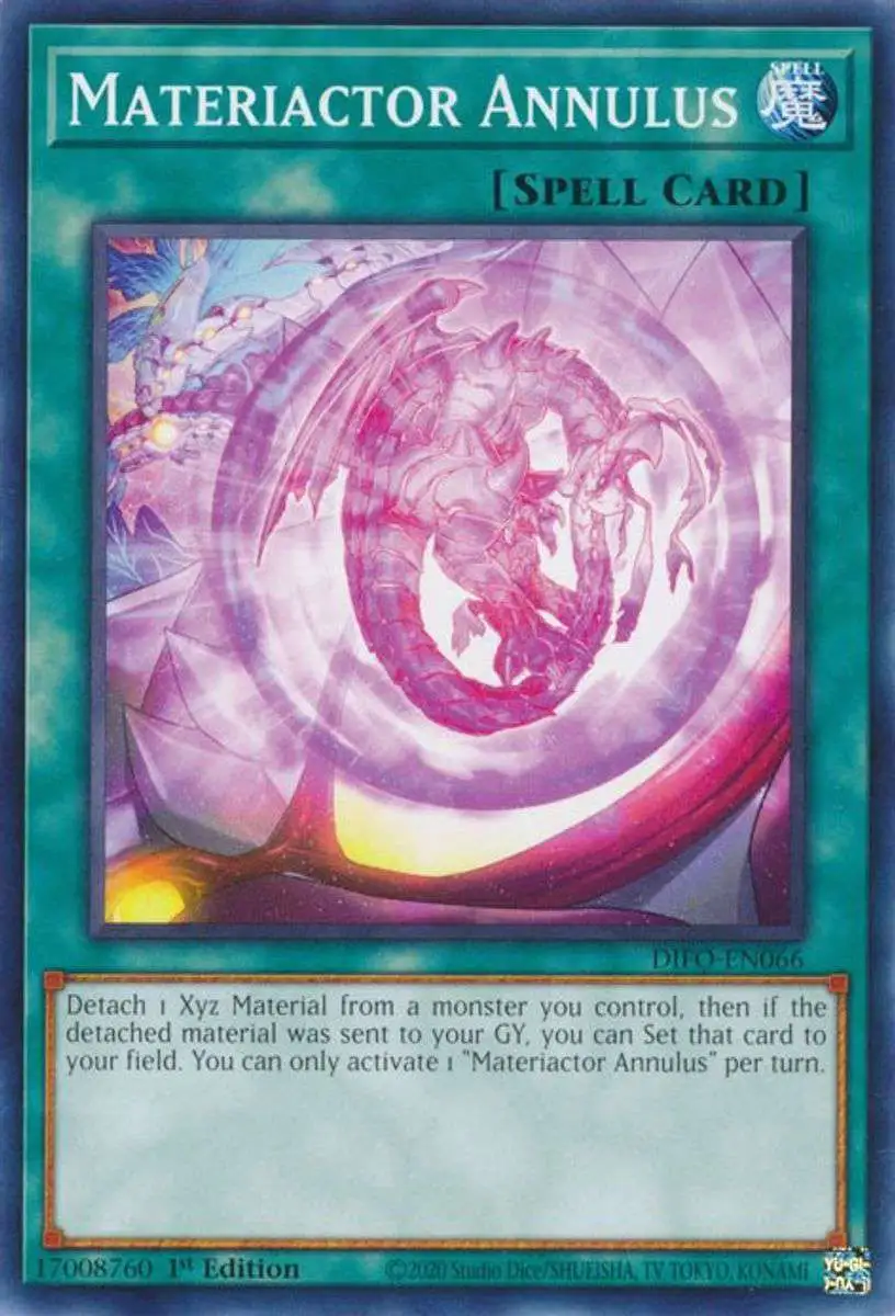 YuGiOh Trading Card Game Dimension Force Common Materiactor Annulus DIFO-EN066