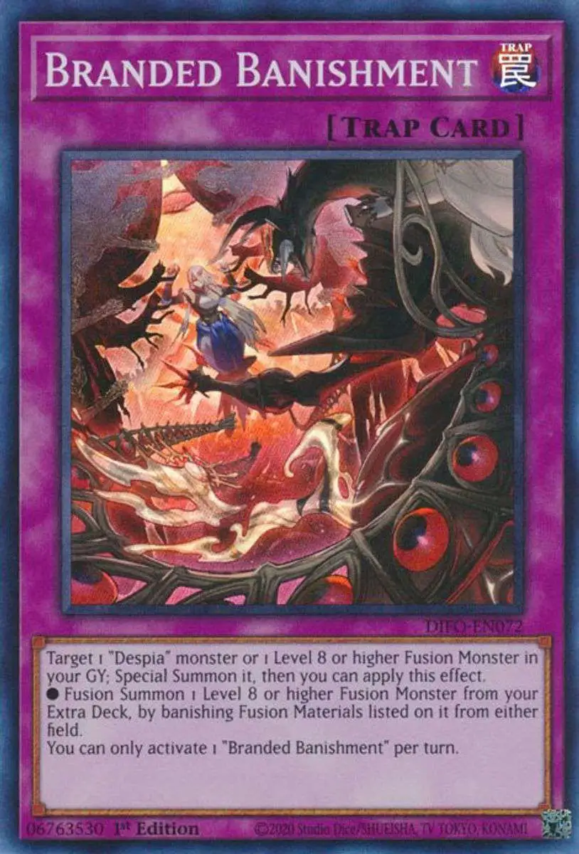 YuGiOh Trading Card Game Dimension Force Super Rare Branded Banishment DIFO-EN072