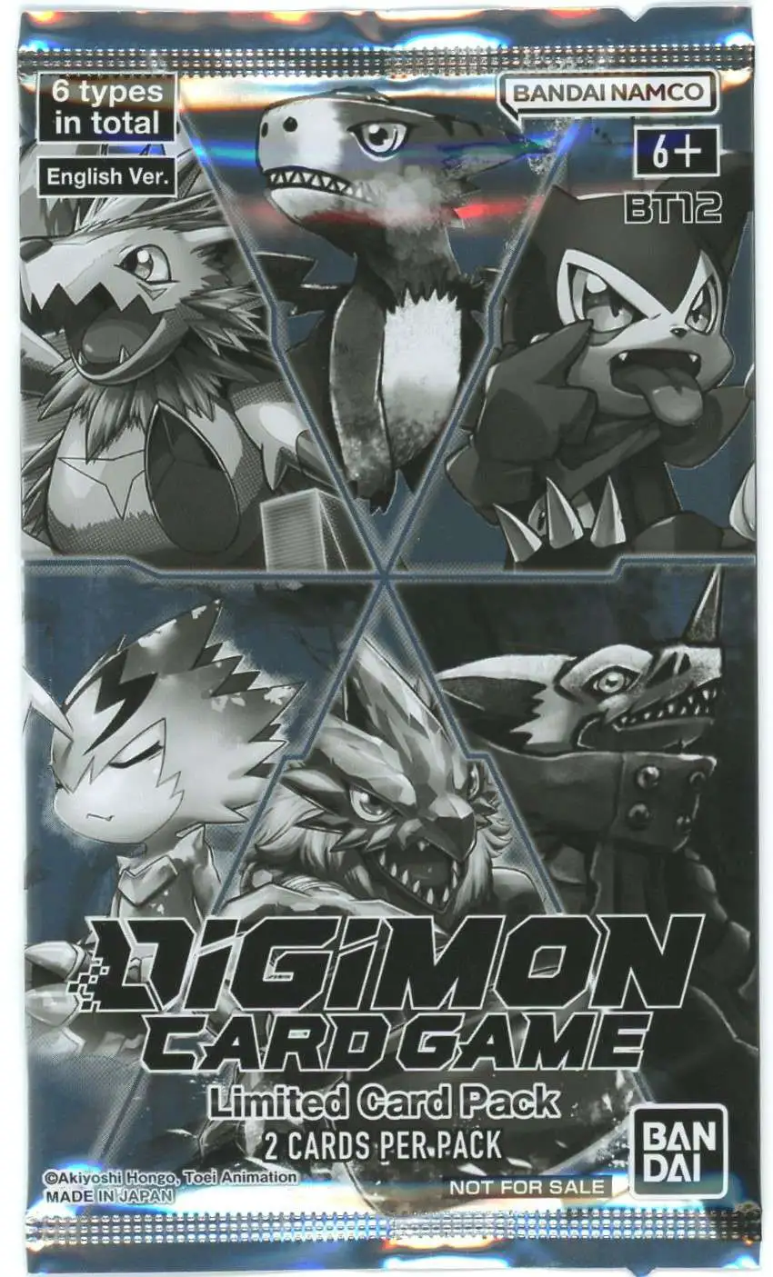 Digimon Trading Card Game Across Time Booster Box Topper LIMITED CARD Pack BT12 [ENGLISH, 2 Cards]