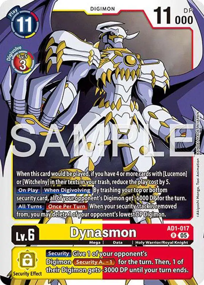 Digimon Trading Card Game Advanced Booster Digimon Generation Single Card  Rare Dynasmon AD1-017 - ToyWiz