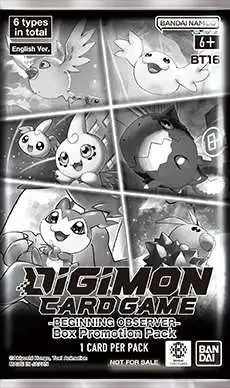 Digimon Trading Card Game Beginning Observer Booster Box Topper PROMOTION Pack BT16 [ENGLISH, 1 Card]
