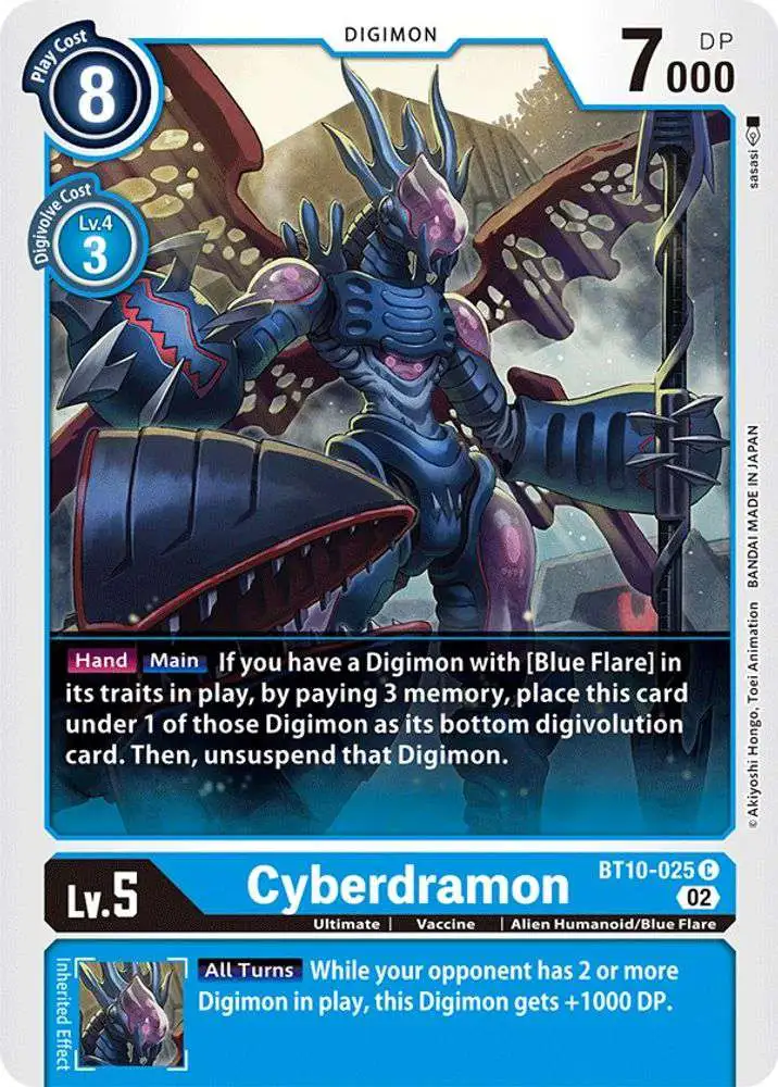 Digimon Xros Encounter Single Card Common Cyberdramon BT10