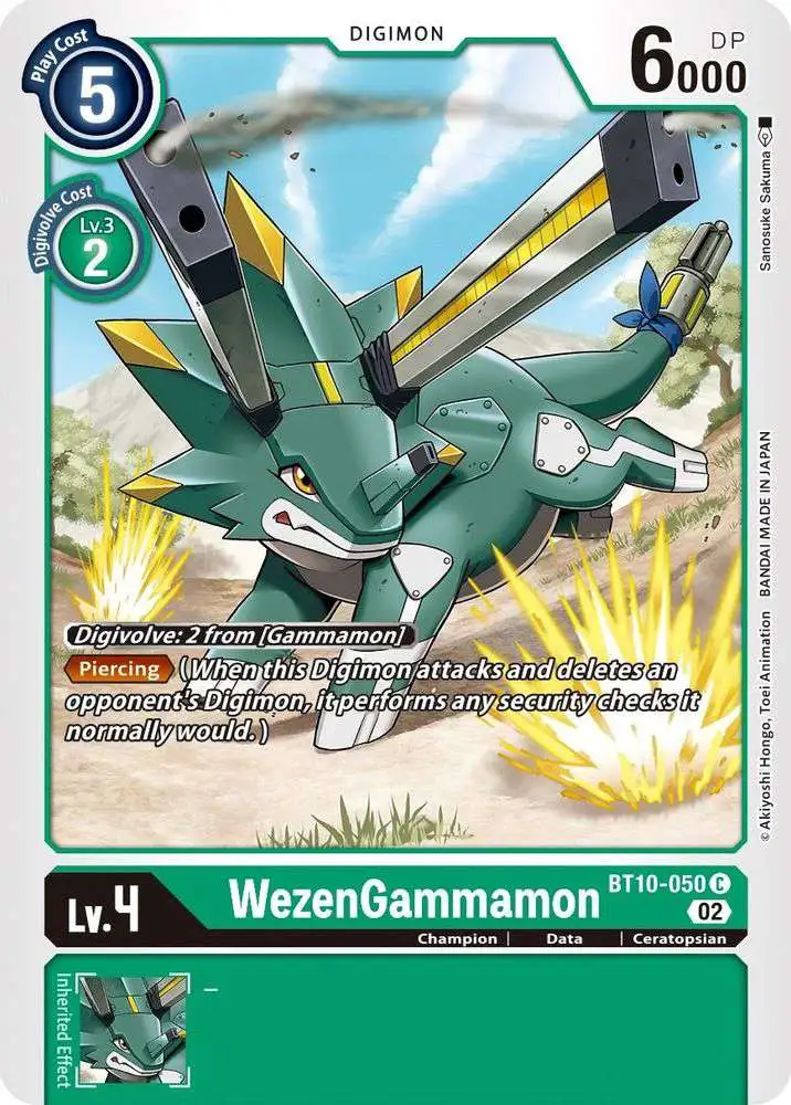 Digimon Xros Encounter Common WezenGammamon BT10-050