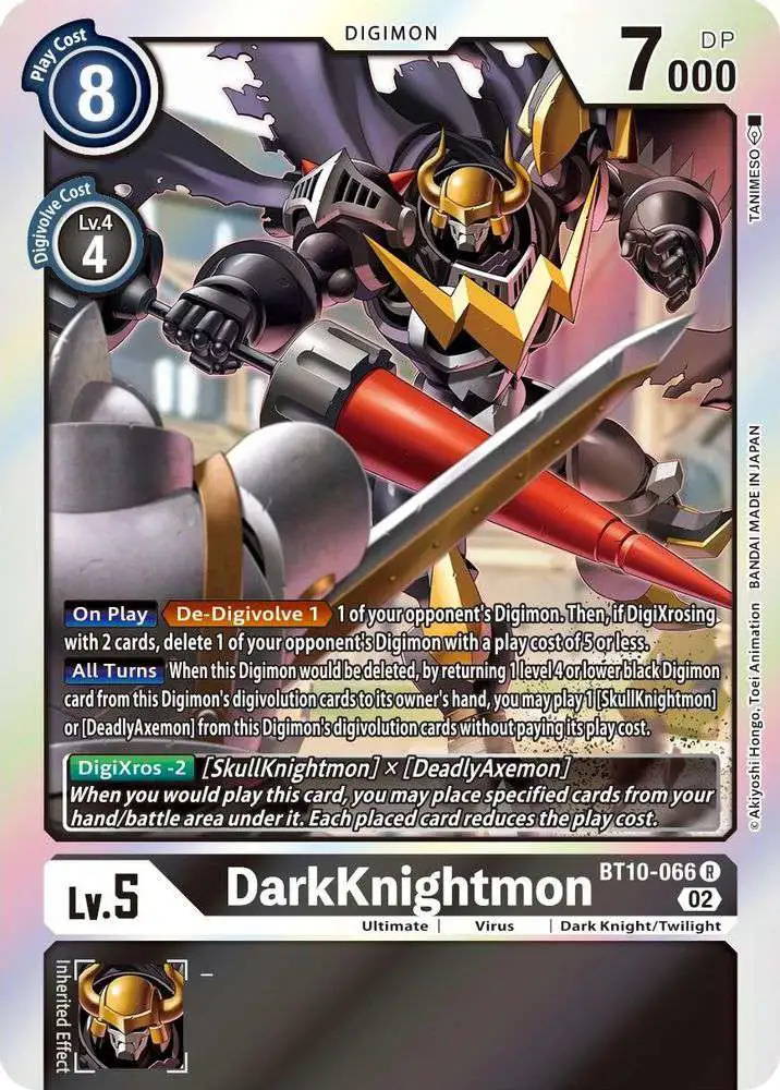 Digimon Xros Encounter Rare DarkKnightmon BT10-066