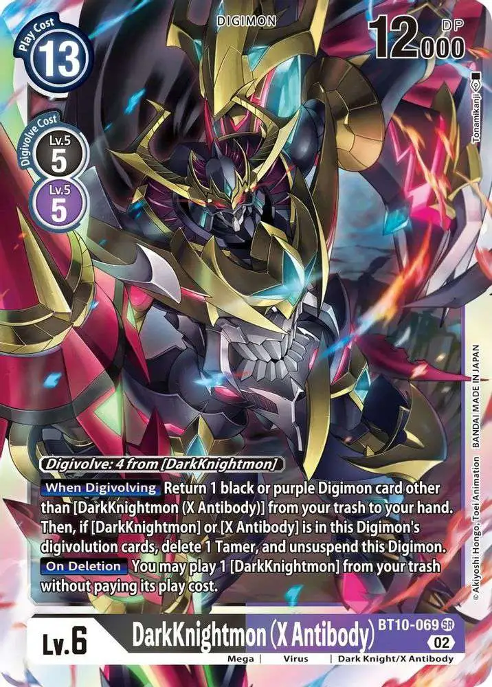 Digimon Xros Encounter Super Rare DarkKnightmon (X Antibody) BT10-069