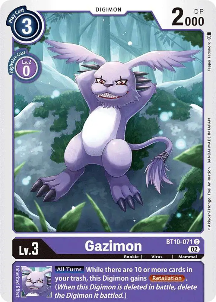 Digimon Xros Encounter Common Gazimon BT10-071