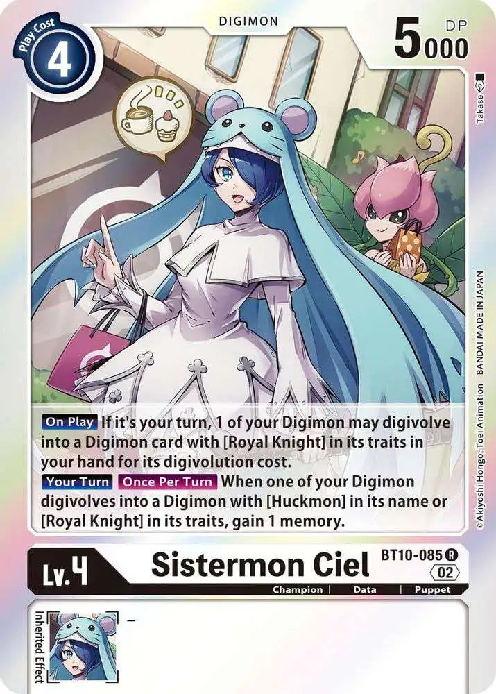 Digimon Xros Encounter Rare Sistermon Ciel BT10-085