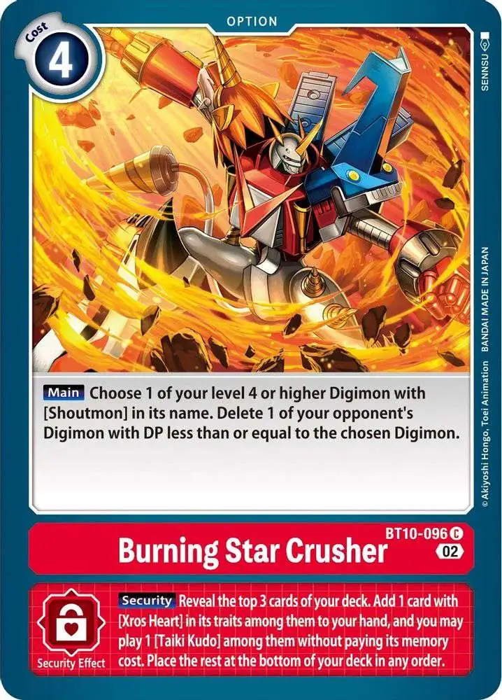 Digimon Xros Encounter Common Burning Star Crusher BT10-096