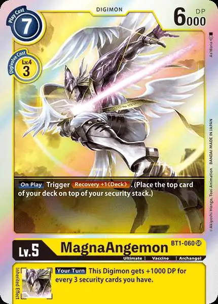 Digimon Trading Card Game Release Special Booster Super Rare MagnaAngemon BT1-060