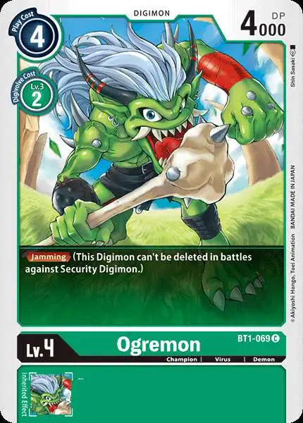 Digimon Trading Card Game Release Special Booster Common Ogremon BT1-069