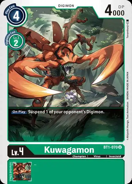 Kudamon BT1-046 Digimon Card Game 