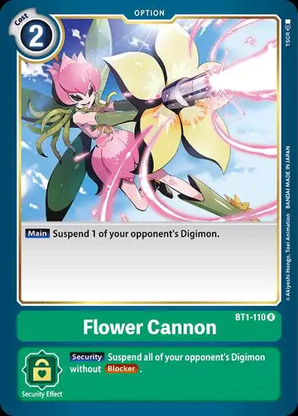 Digimon Trading Card Game Release Special Booster Rare Flower Cannon BT1-110