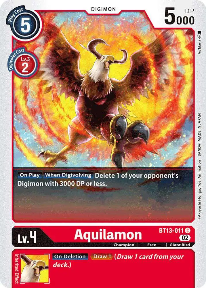 Digimon Trading Card Game Versus Royal Knights Common Aquilamon BT13-011