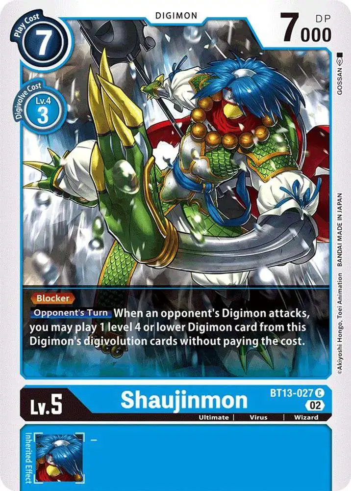 Digimon Trading Card Game Versus Royal Knights Common Shaujinmon BT13-027