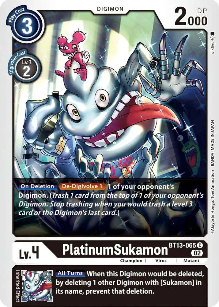 Digimon Trading Card Game Versus Royal Knights Common PlatinumSukamon BT13-065