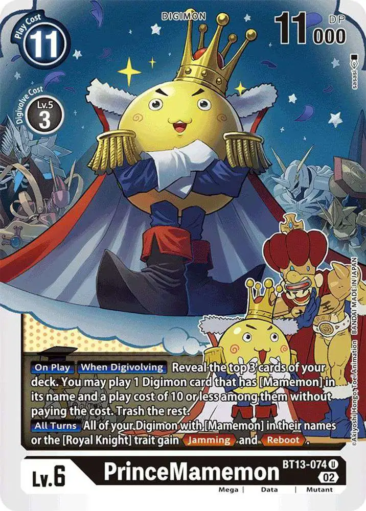 Digimon Trading Card Game Versus Royal Knights Uncommon PrinceMamemon BT13-074