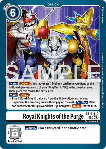 digimon collectors cards Trading Card Game Advanced Booster Digimon Generation Single Card Rare Royal Knights of the Purge BT13-110 Reprint Set Contents Rare Vintage Bandai Digimon Cards