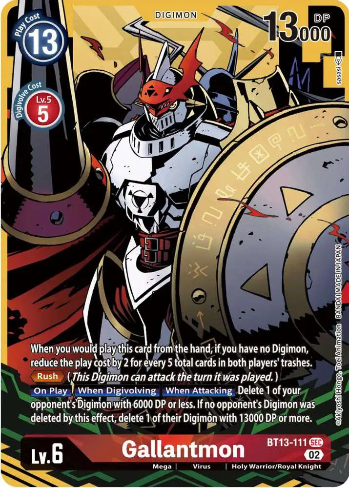 Digimon Trading Card Game Versus Royal Knights Single Card