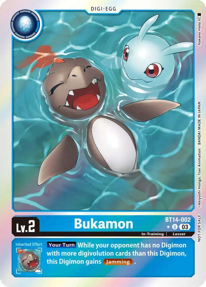Digimon Trading Card Game Blast Ace Uncommon Bukamon BT14-002 [Promotion Pack]
