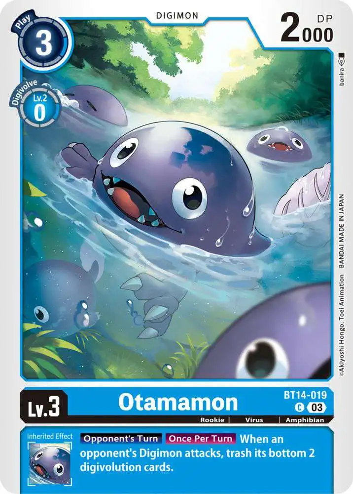 Digimon Trading Card Game Blast Ace Common Otamamon BT14-019