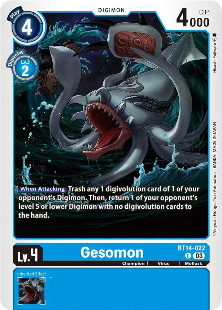 Digimon Trading Card Game Blast Ace Common Gesomon BT14-022