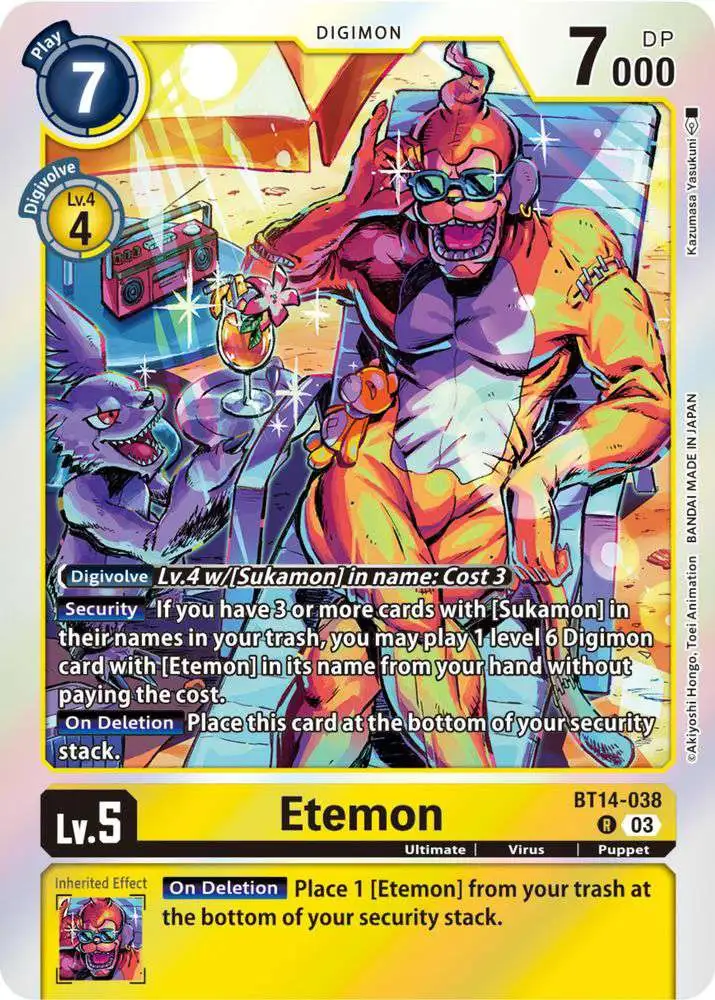 Digimon Trading Card Game Blast Ace Single Card Rare Etemon Digimon Trading Card Game Blast Ace Single Card Rare Etemon