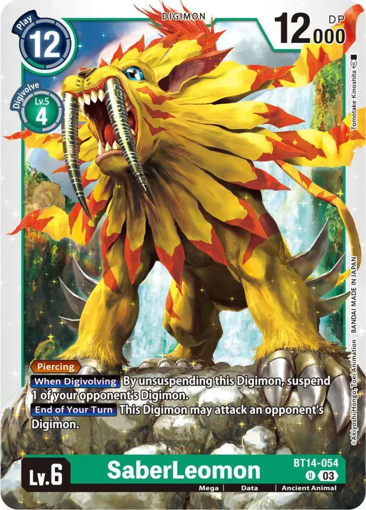 Digimon Trading Card Game Blast Ace Single Card SaberLeomon