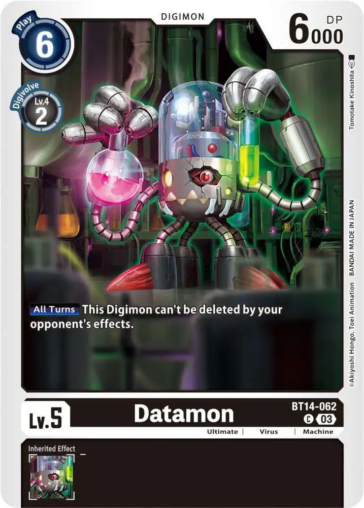 Digimon Trading Card Game Blast Ace Common Datamon BT14-062