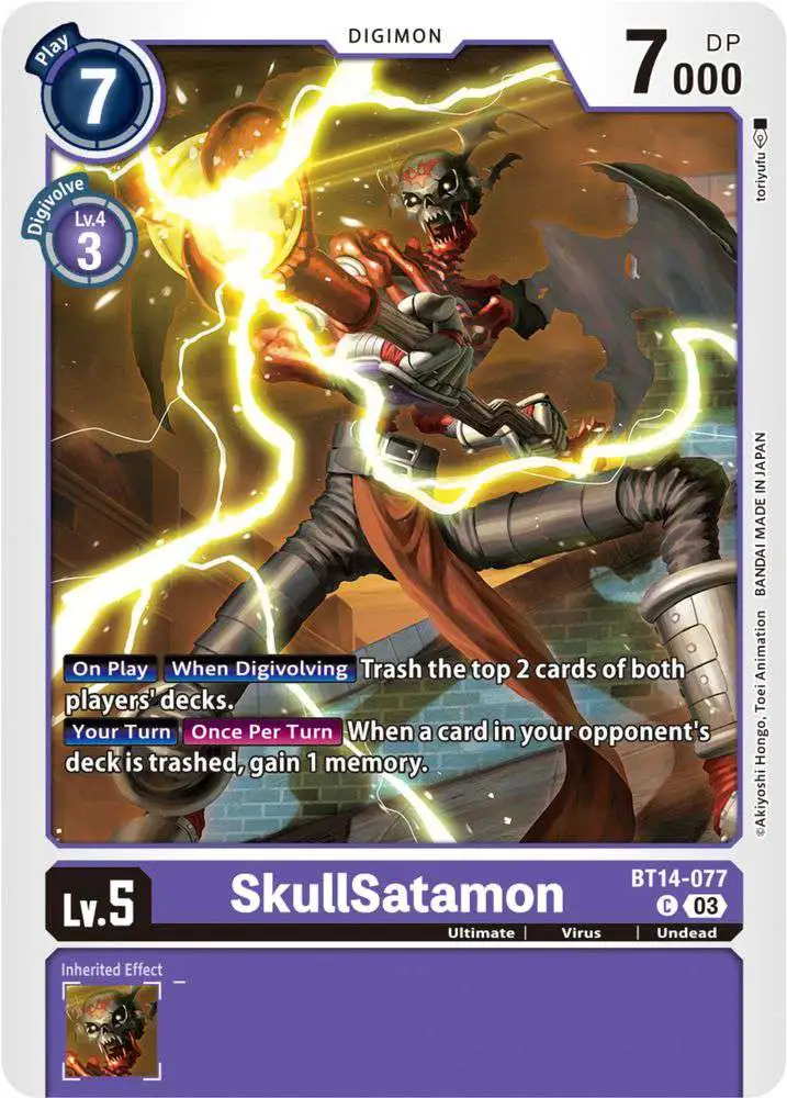 Digimon Trading Card Game Blast Ace Common SkullSatamon BT14-077