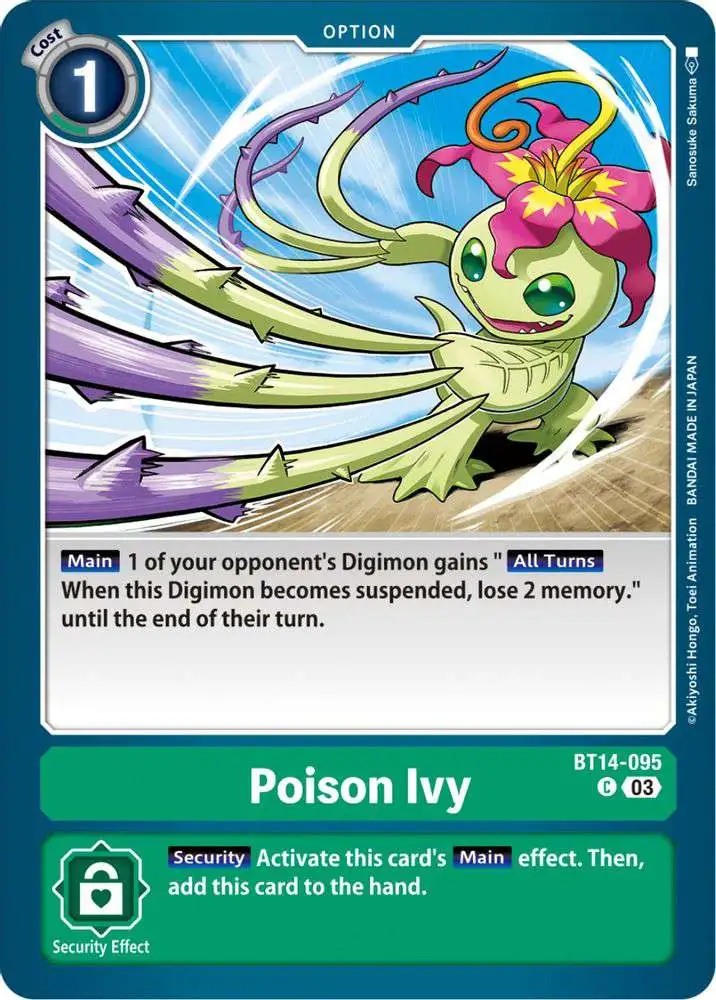 Digimon Trading Card Game Blast Ace Common Poison Ivy BT14-095