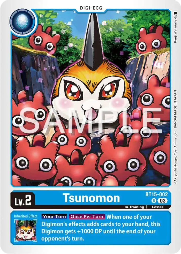 Digimon Exceed Apocalypse Uncommon Tsunomon BT15-002