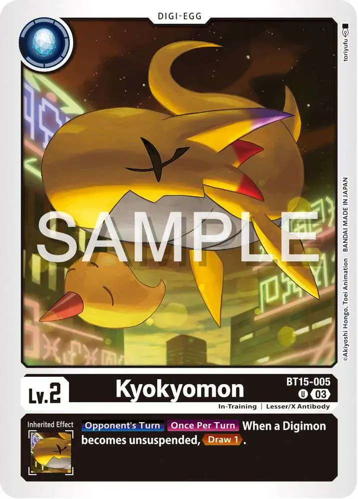 Digimon Exceed Apocalypse Uncommon Kyokyomon BT15-005