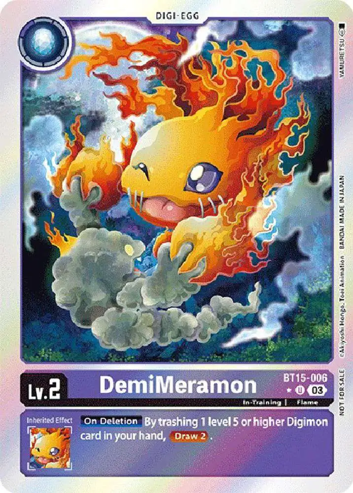 Digimon Exceed Apocalypse Uncommon DemiMeramon BT15-006 [Promo Pack]