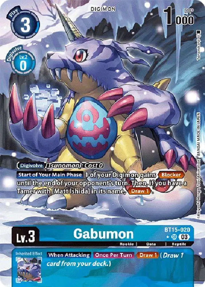 Digimon Exceed Apocalypse Single Card Super Rare Gabumon BT15-020 Alternate Art - ToyWiz Digimon Exceed Apocalypse Single Card Super Rare Gabumon BT15-020 Alternate Art - ToyWiz