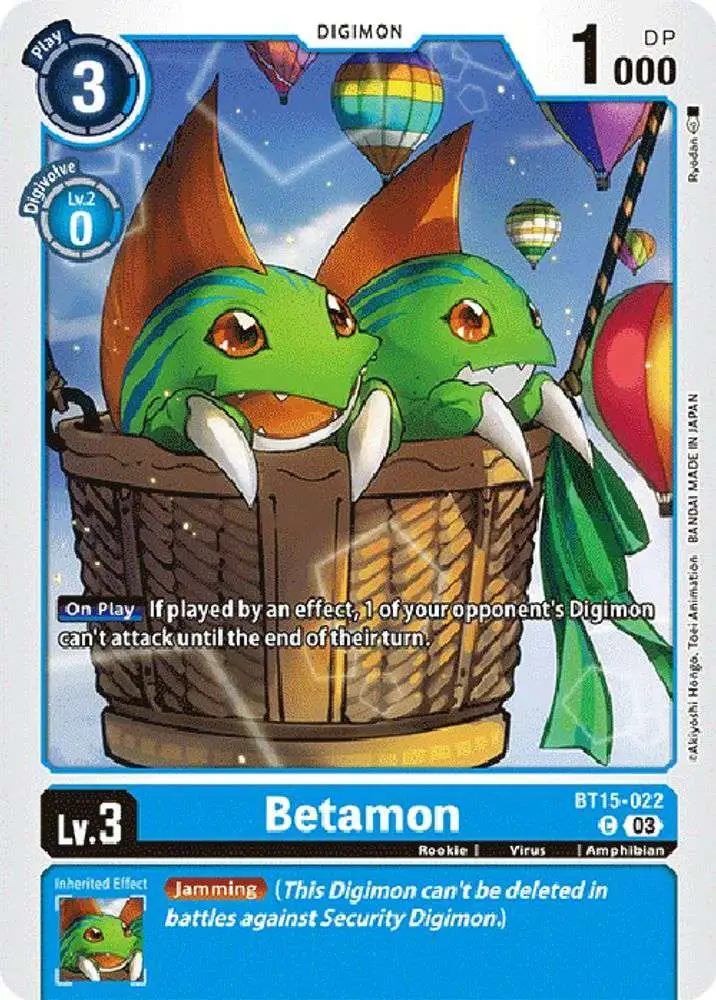 Digimon Trading Card Game Exceed Apocalypse Common Betamon BT15-022