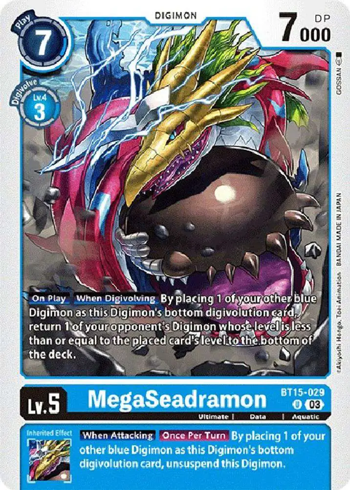 Digimon Exceed Apocalypse Uncommon MegaSeadramon BT15-029