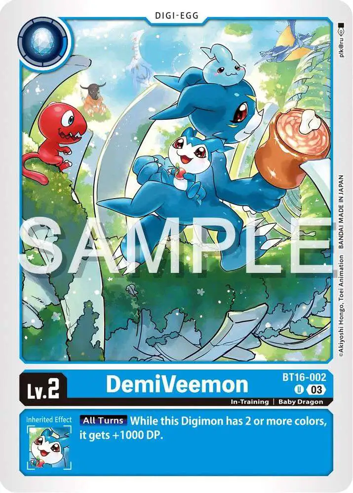 Digimon Trading Card Game Beginning Observer Uncommon DemiVeemon BT16-002