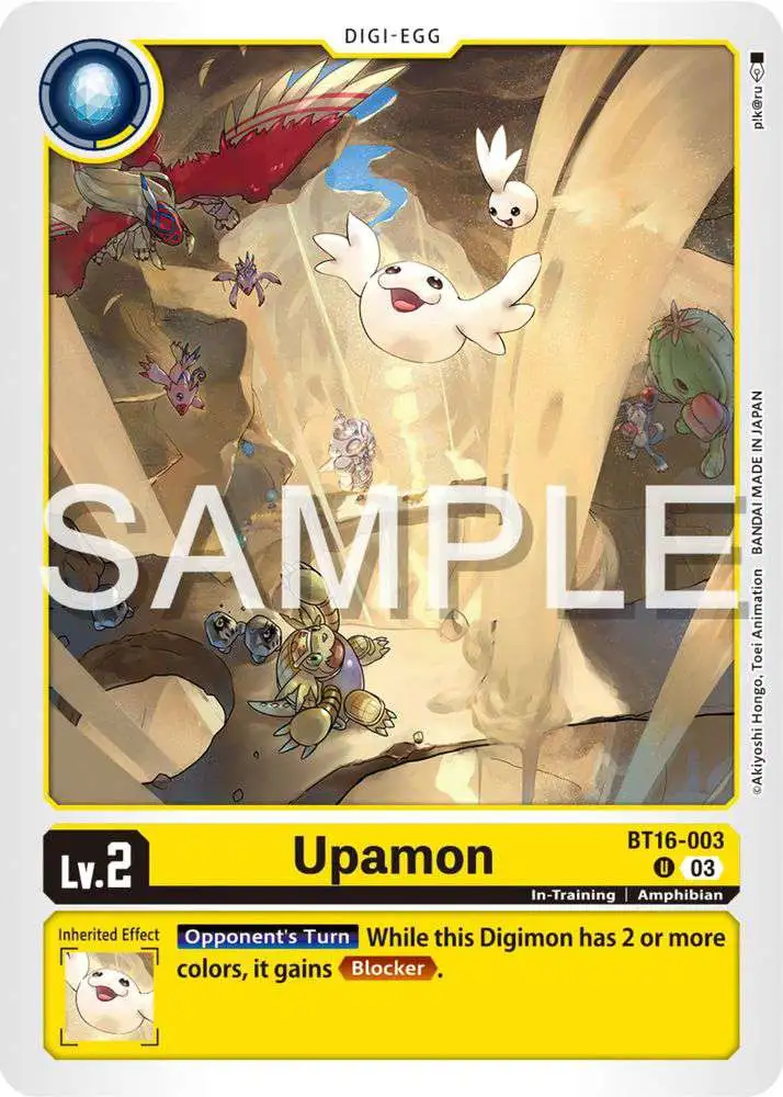 Digimon Trading Card Game Beginning Observer Uncommon Upamon BT16-003