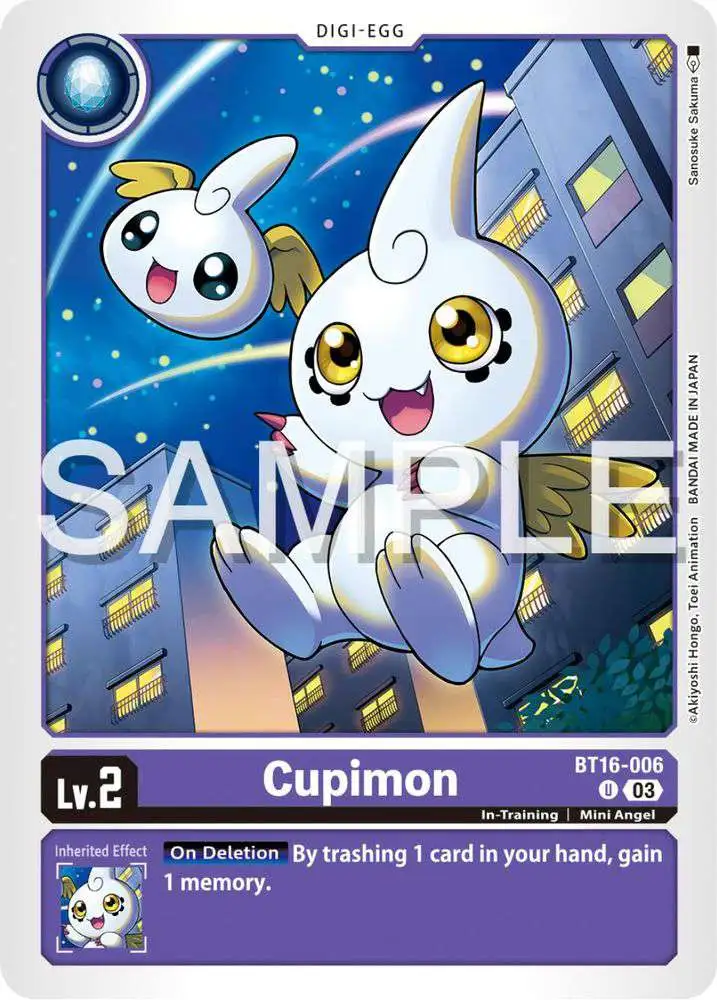 Digimon Trading Card Game Beginning Observer Uncommon Cupimon BT16-006