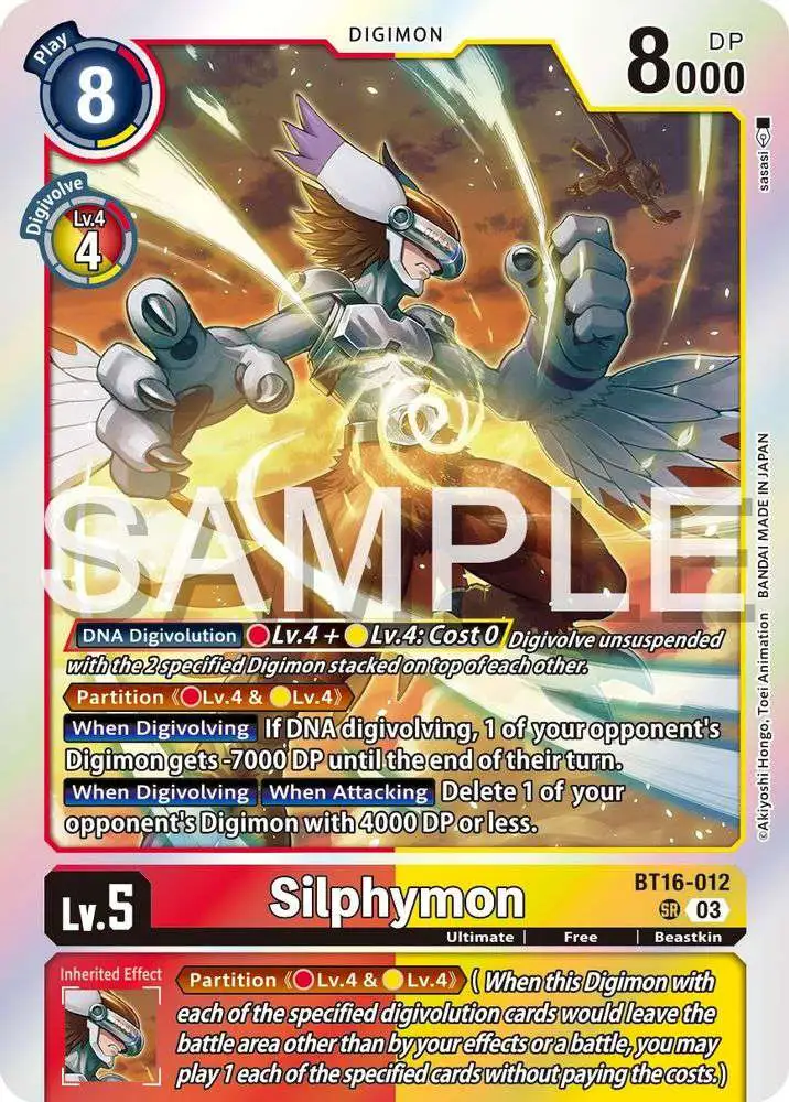 Digimon Trading Card Game Beginning Observer Super Rare Silphymon BT16-012