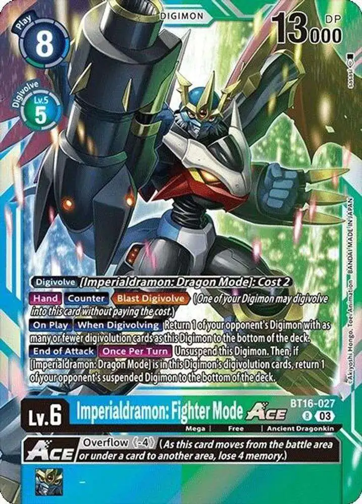 digimon card game imperialdramon DRAGON MODE EX1-022 SR FULL ART HOLO SSP! RARE! 3 Digivolve Cost Level Imperialdramon Dragon Mode [ST9-06] [Starter